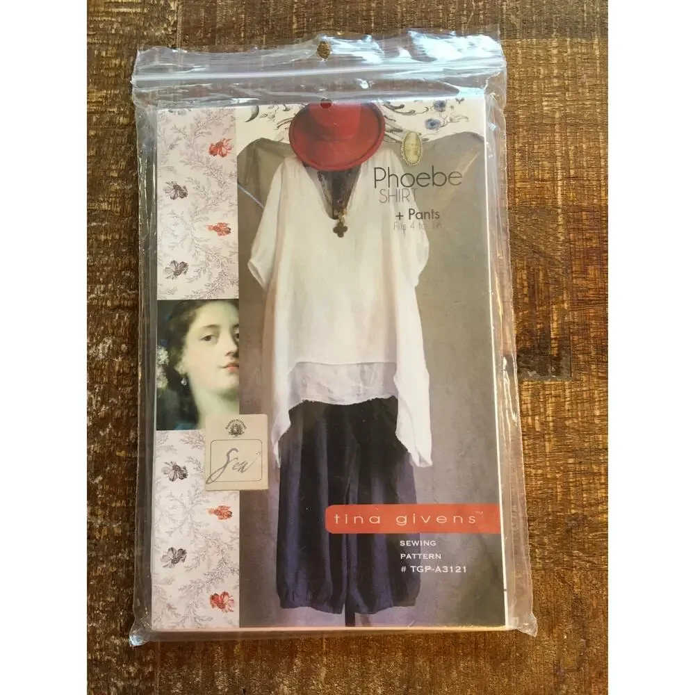 Tina Givens Sewing Pattern TG-A3121 Phoebe Shirt Pants Oversized 4-16 UNCUT
